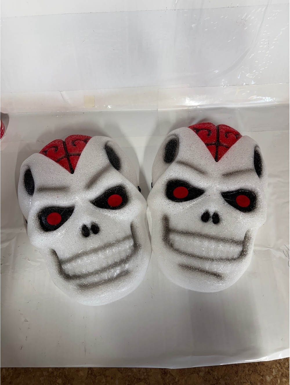 Skeleton Skull Porch Light Covers Halloween Outdoor Decor Pair Spooky 2pc